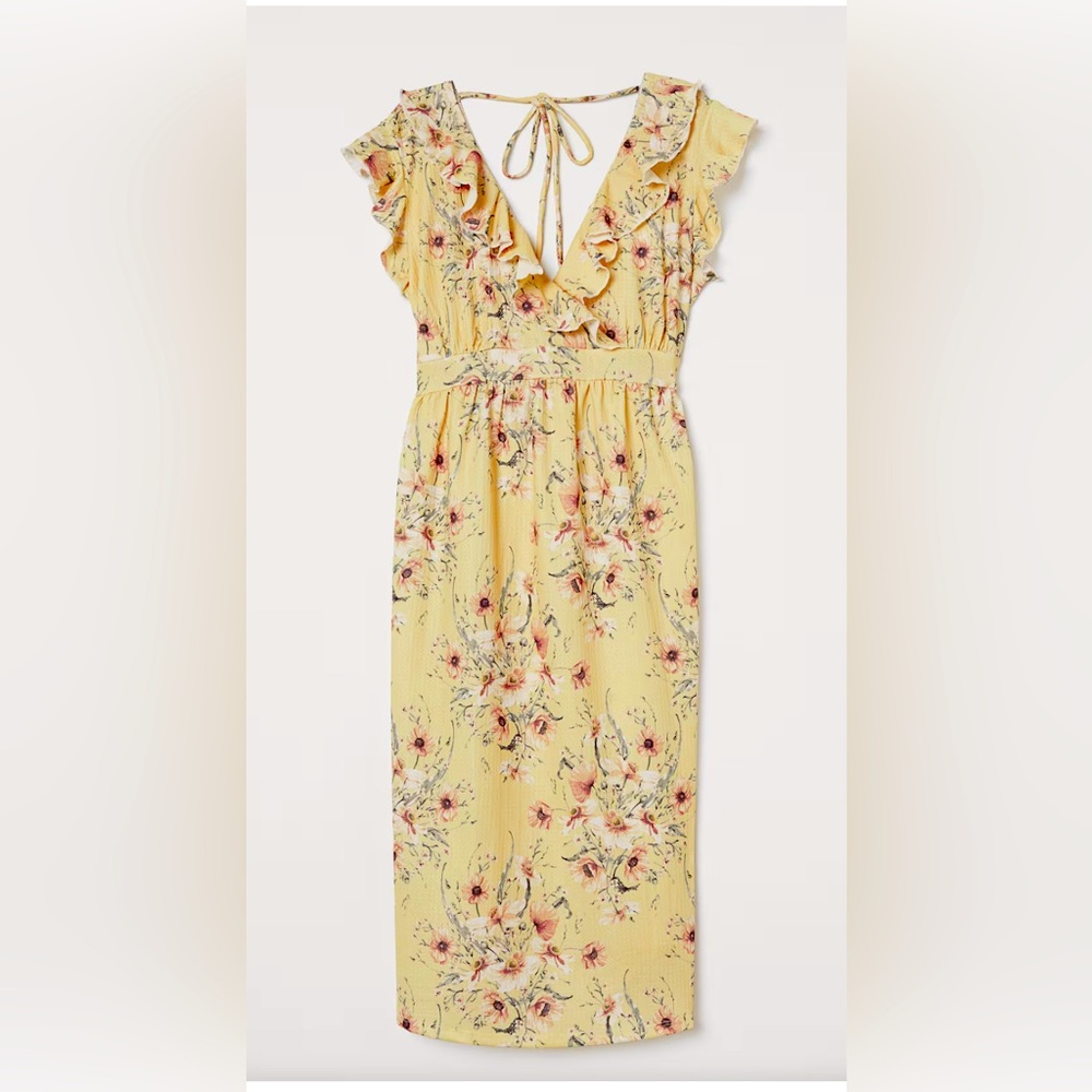 H&M MAMA Maternity Short Wrap Dress Size L